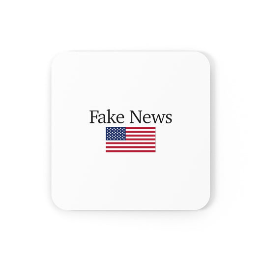 Corkwood Coaster Set - Fake News