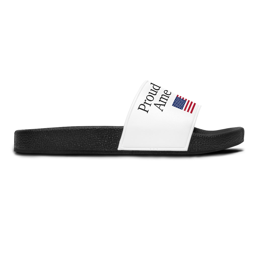 Womens Slide Sandals - Proud To Be American