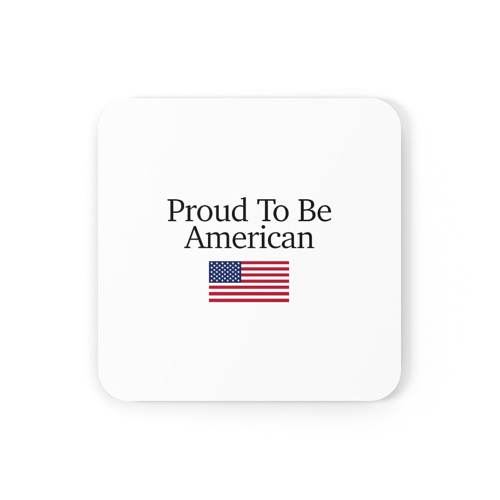 Corkwood Coaster Set - Proud To Be American