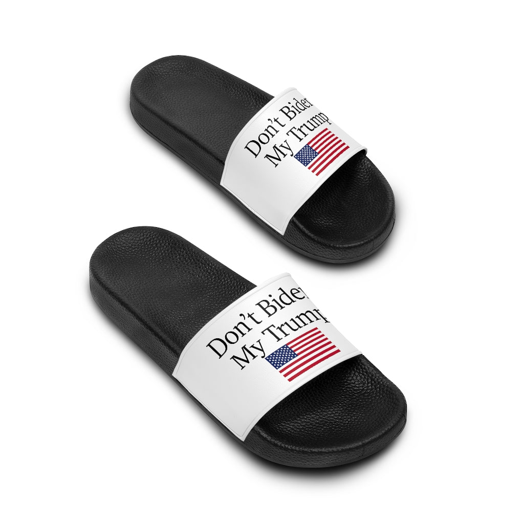 Women's Slide Sandals - Don't Biden My Trump