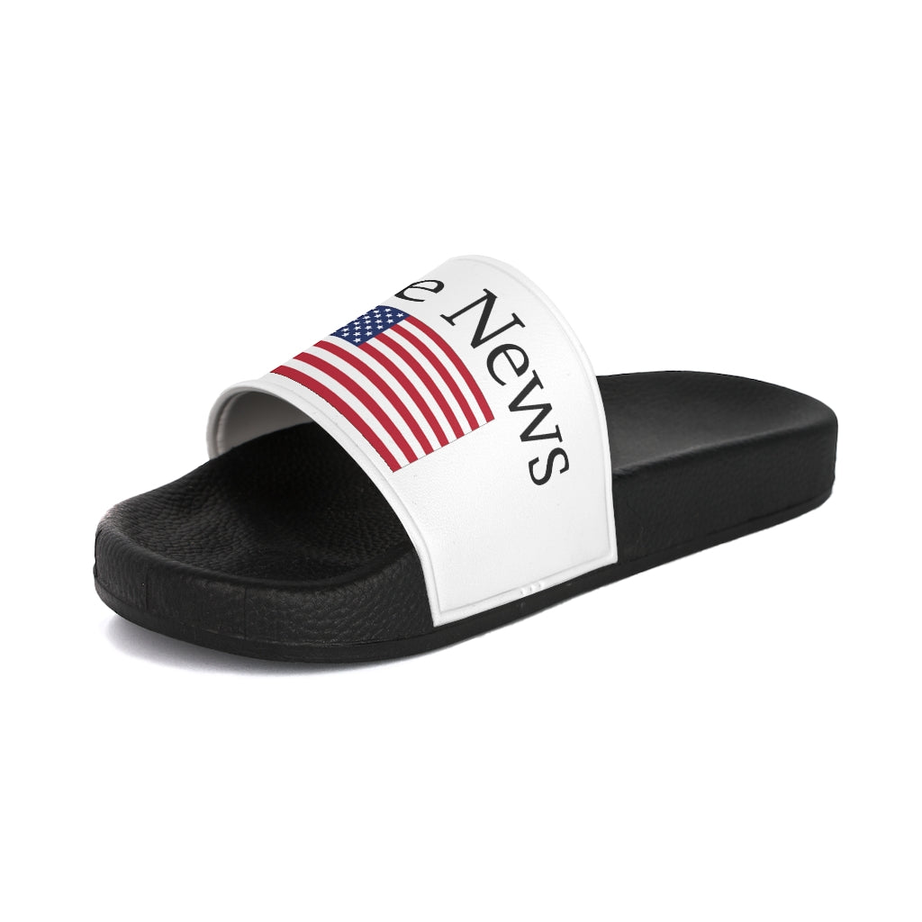 Womens Slide Sandals - Fake News