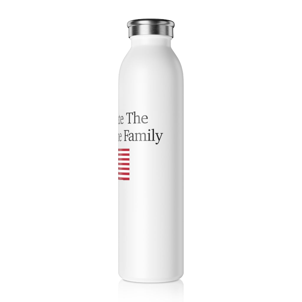 Slim Water Bottle - Investigate The Biden Crime Family