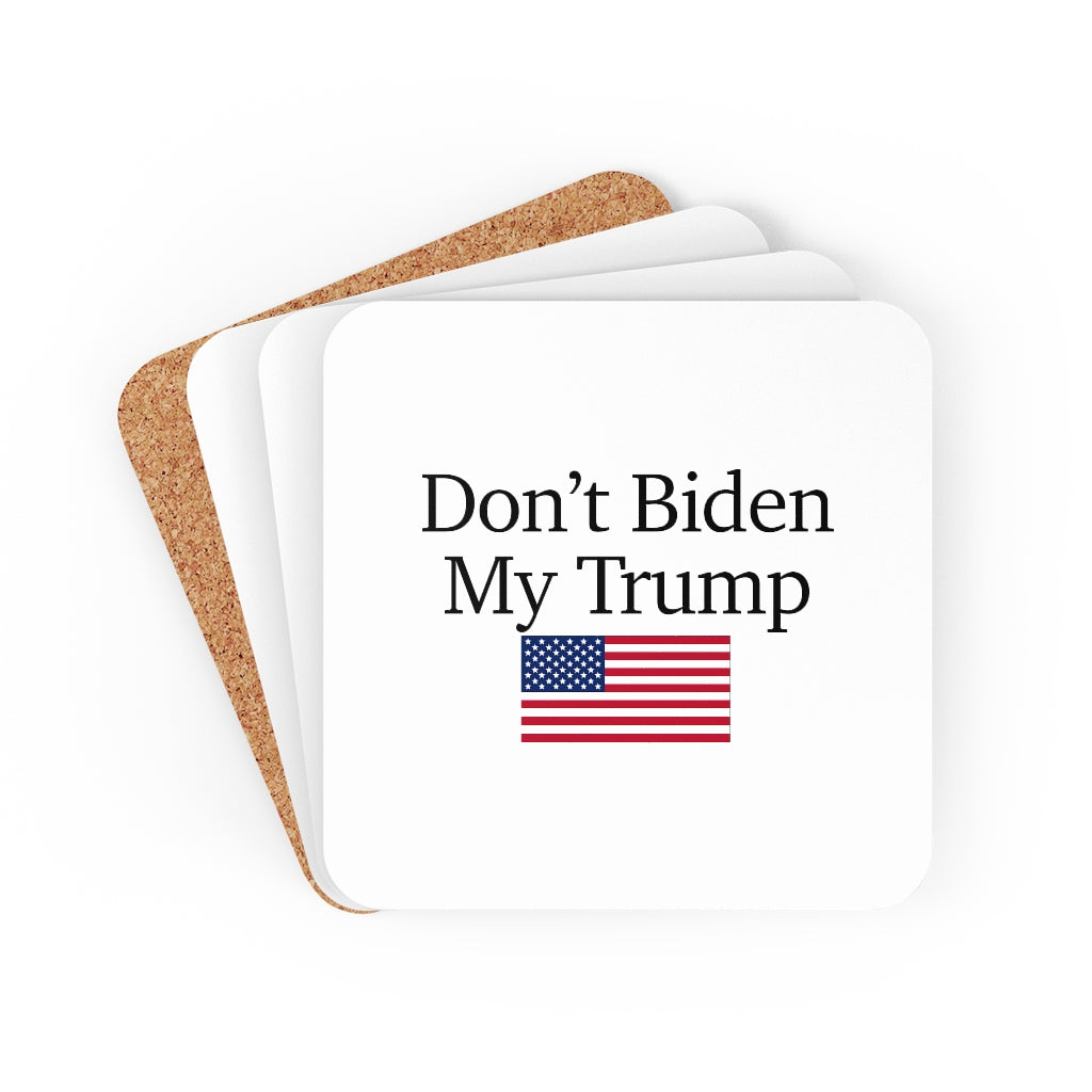 Corkwood Coaster Set - Don't Biden My Trump