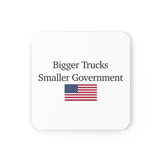 Corkwood Coaster Set - Bigger Trucks Smaller Government