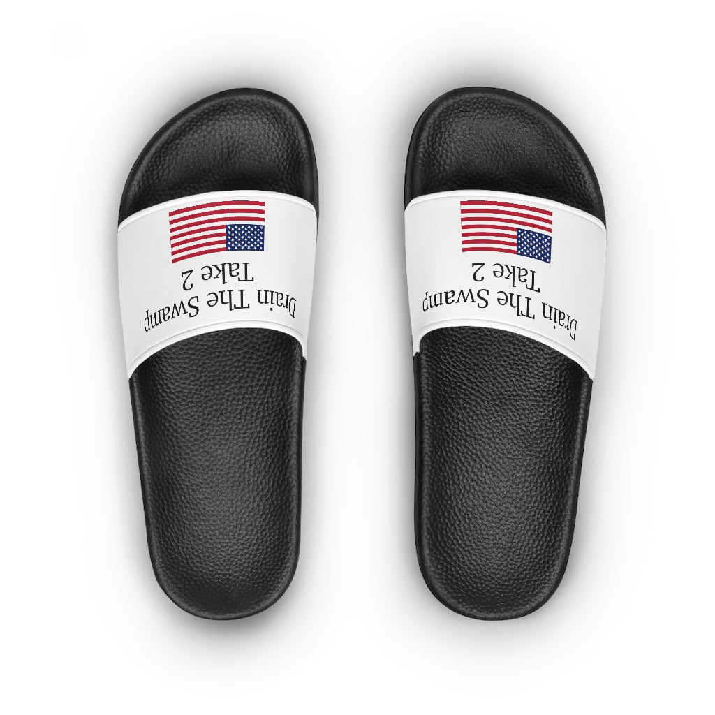 Womens Slide Sandals - Drain The Swamp Take 2