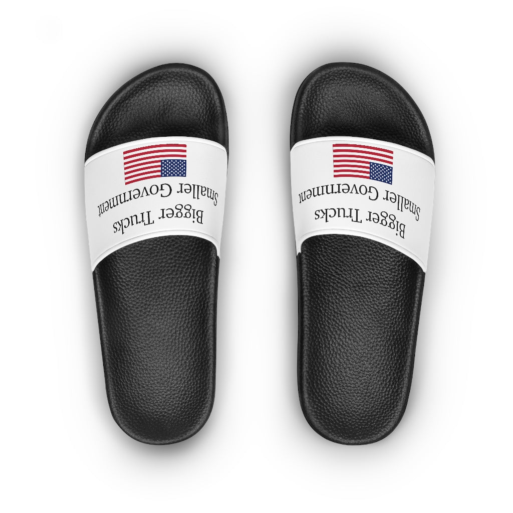 Women's Slide Sandals - Bigger Trucks Smaller Government