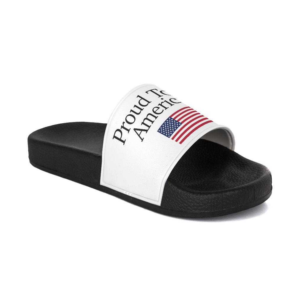 Womens Slide Sandals - Proud To Be American