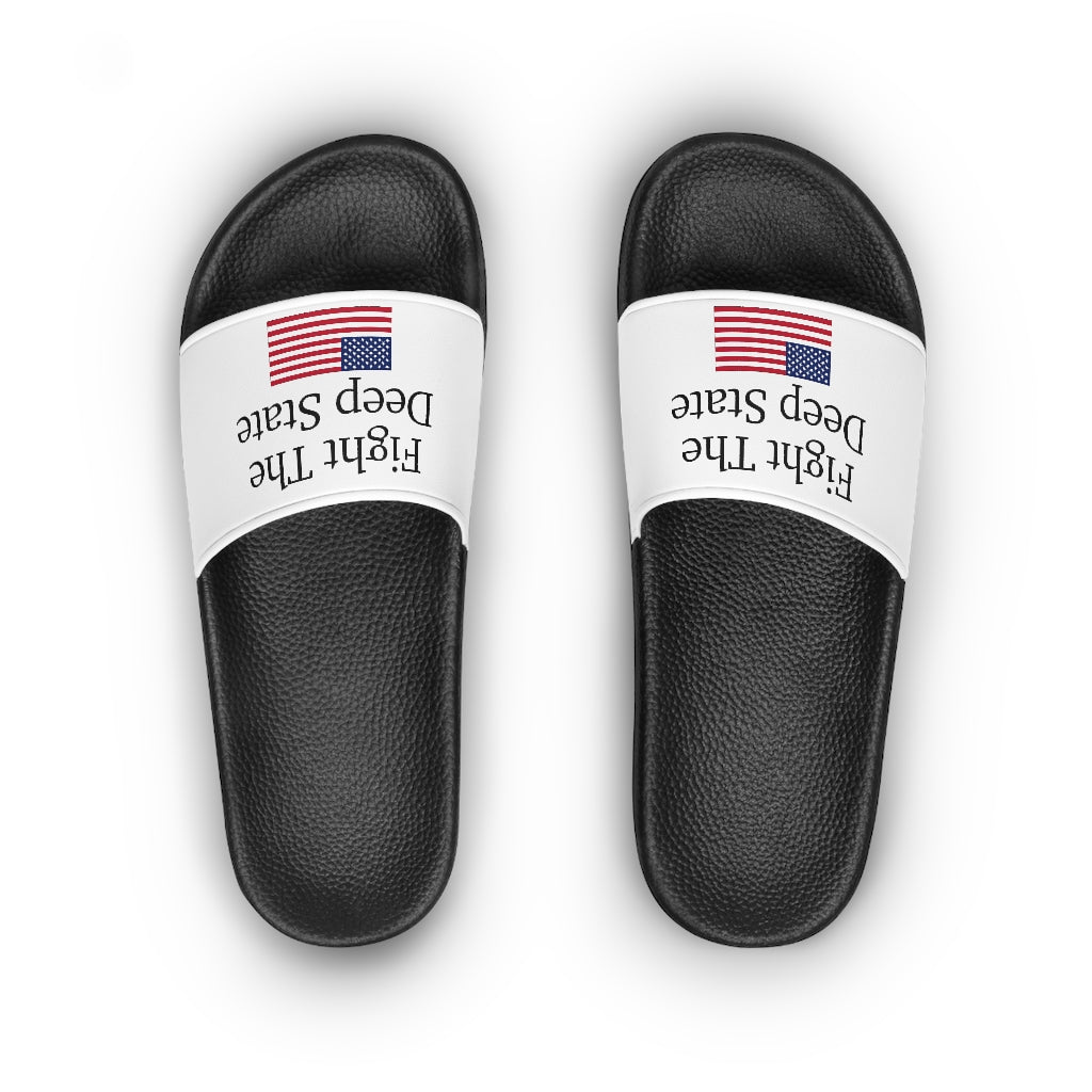 Womens Slide Sandals - Fight The Deep State