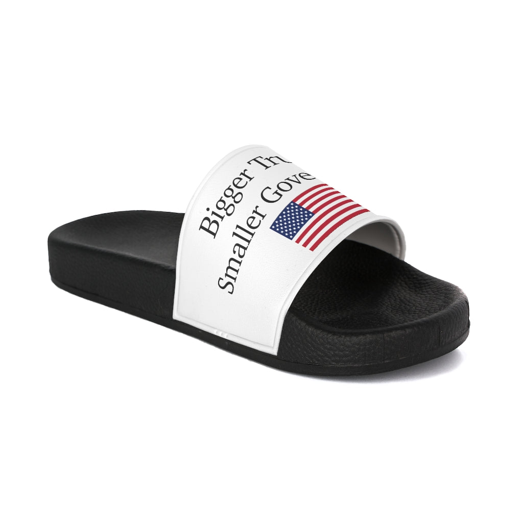 Women's Slide Sandals - Bigger Trucks Smaller Government