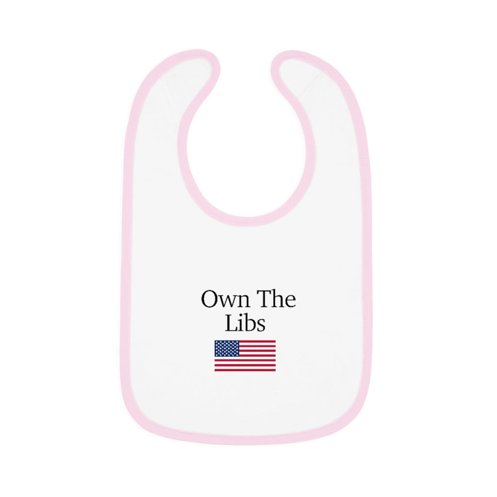 Baby Contrast Trim Jersey Bib - Own The Libs