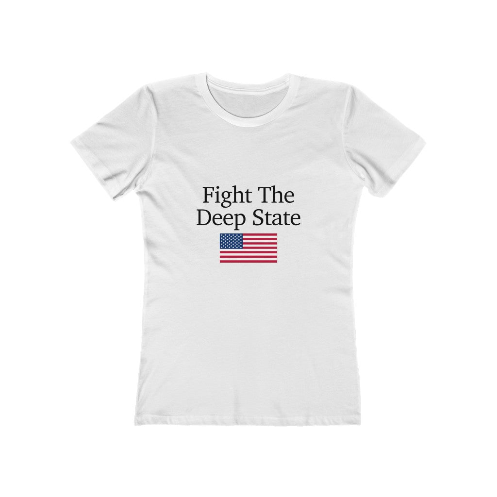 Women's Short Sleeved Tee - Fight The Deep State