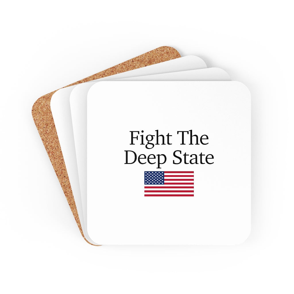 Corkwood Coaster Set - Fight The Deep State