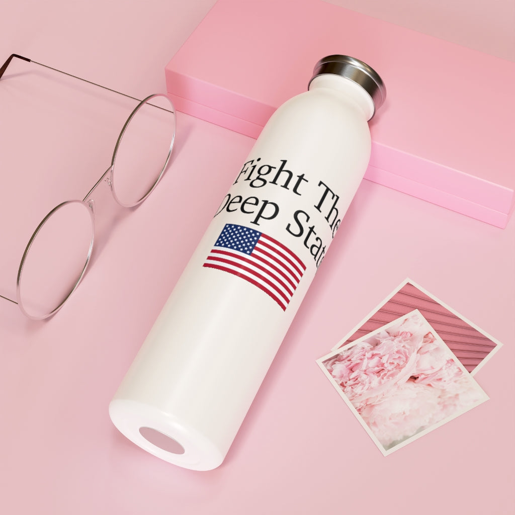 Slim Water Bottle - Fight The Deep State