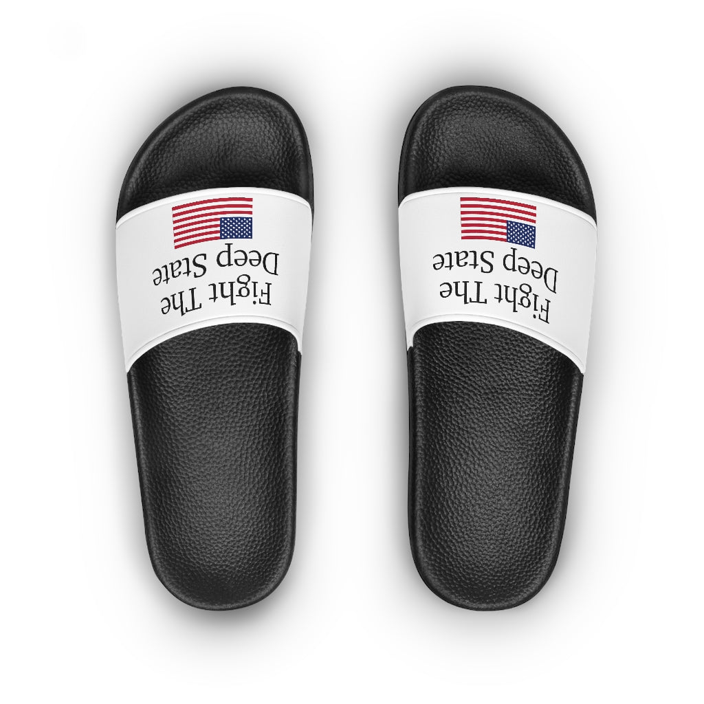 Womens Slide Sandals - Fight The Deep State