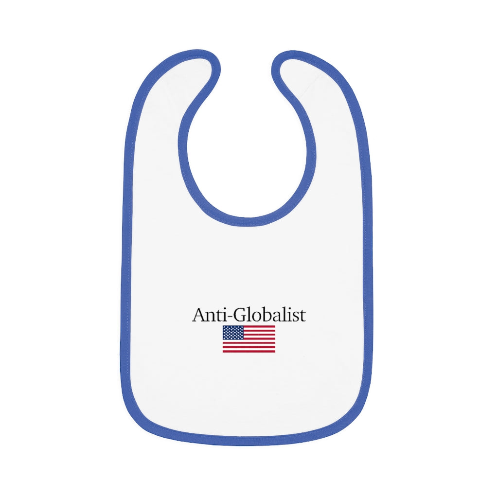 Baby Contrast Trim Jersey Bib - Anti-Globalist