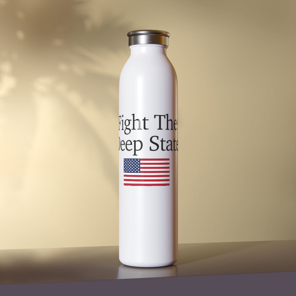 Slim Water Bottle - Fight The Deep State