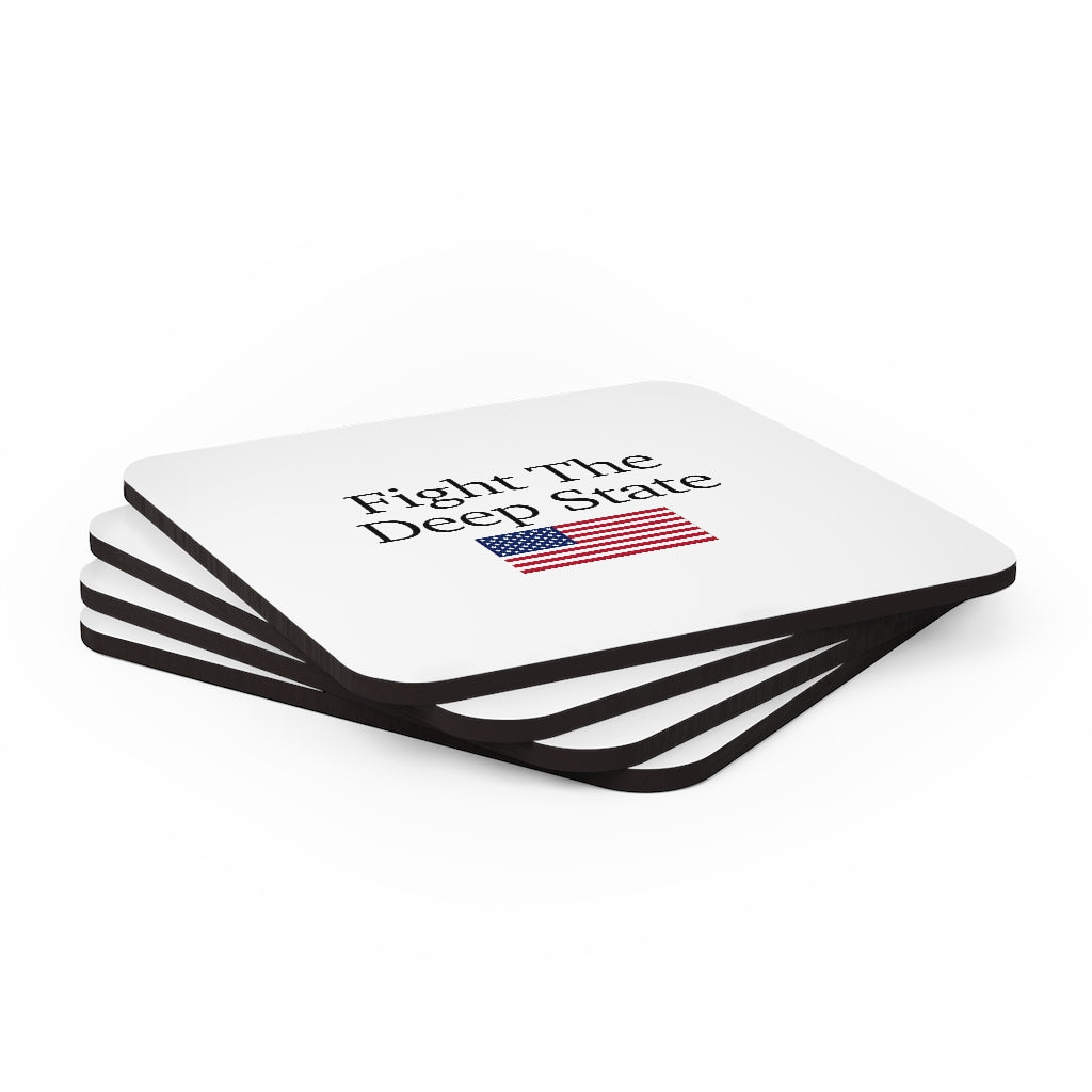 Corkwood Coaster Set - Fight The Deep State