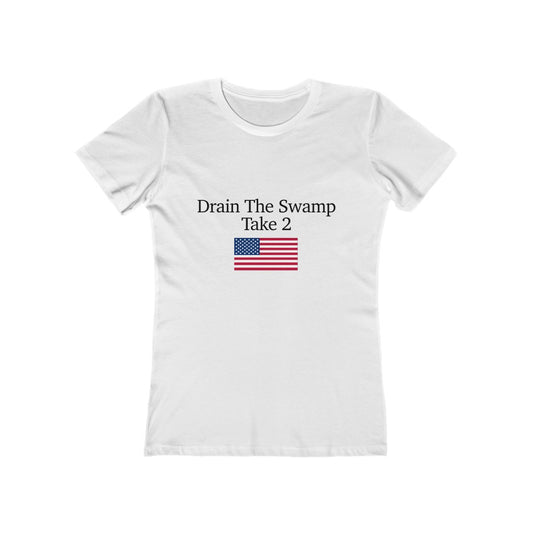 Women's Short Sleeved Tee - Drain The Swamp Take 2