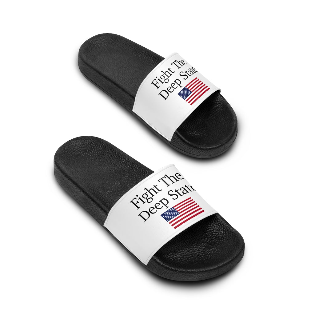 Womens Slide Sandals - Fight The Deep State